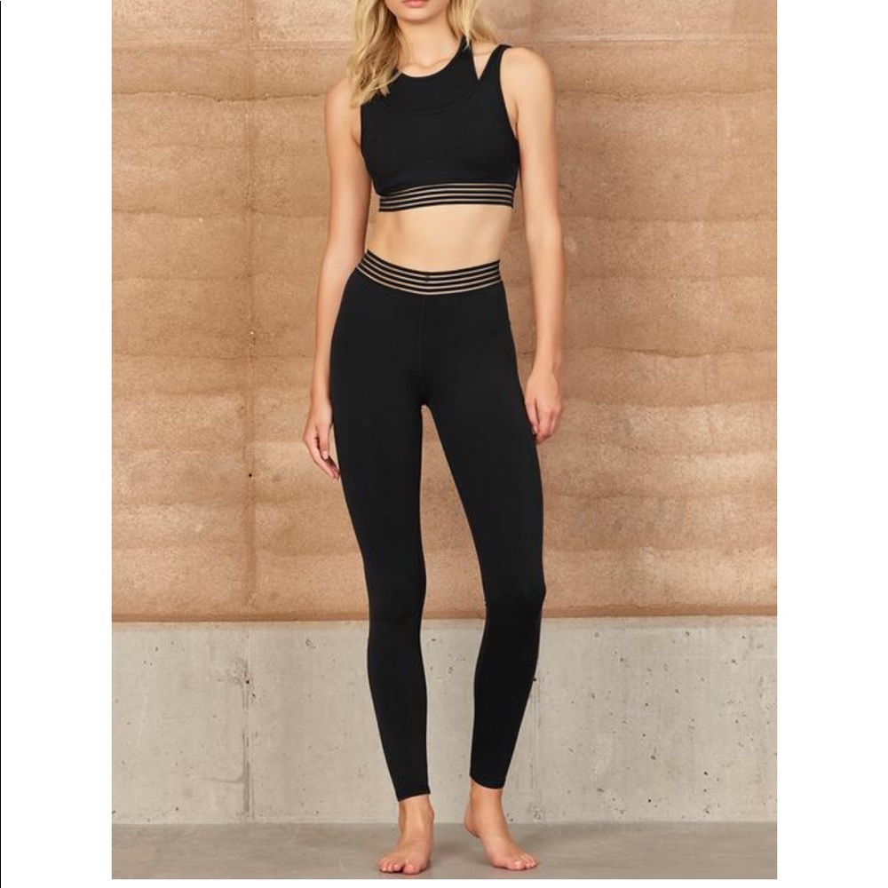 alo high-waist gaze legging black
